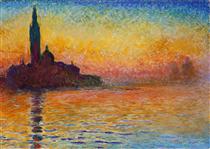 San Giorgio Maggiore in der Dämmerung - Claude Monet