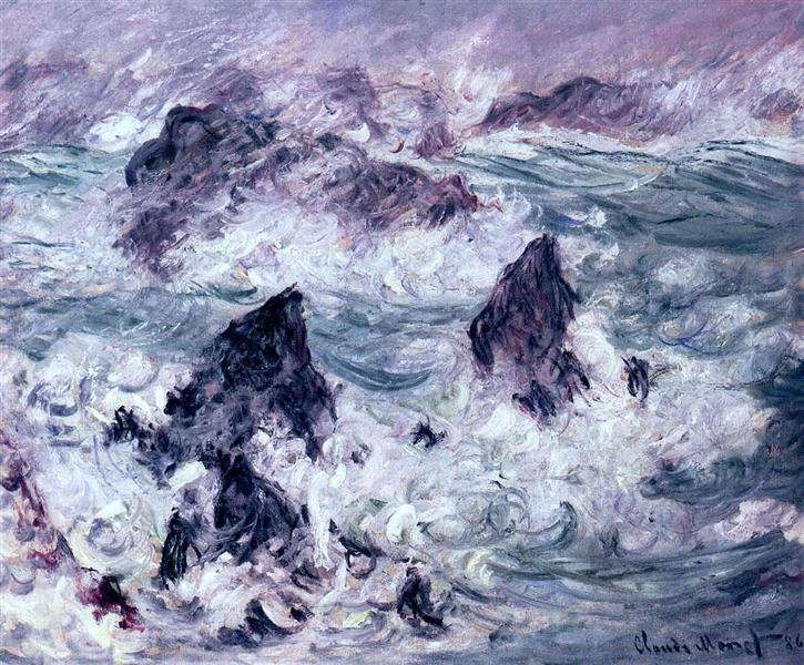 Storm at Belle-Ile, 1886 - 莫內