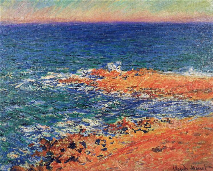 The Big Blue Sea in Antibes, 1888 - Клод Моне