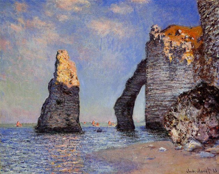 The Rock Needle and the Porte d'Aval, 1885 - Клод Моне