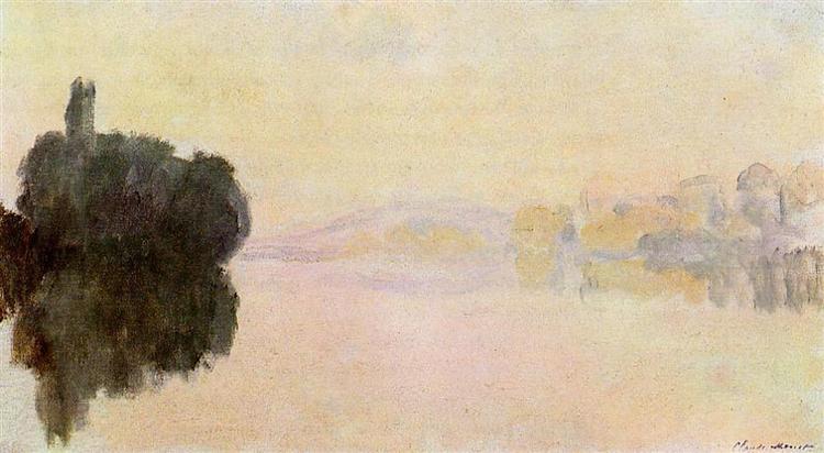 The Seine at Port-Villez, Pink Effect, 1894 - Claude Monet
