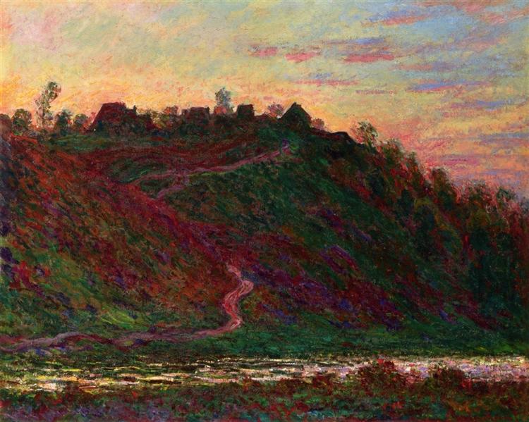 Деревня Ла-Рош-Блон, закат, 1889 - Клод Моне