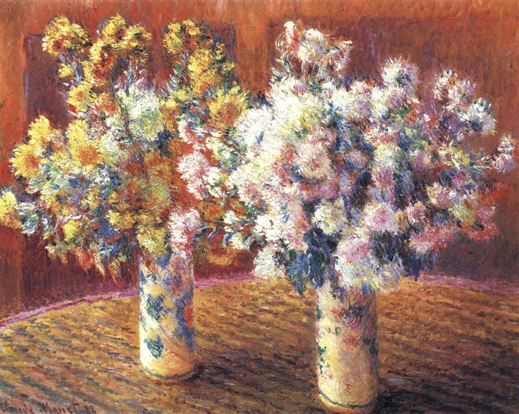 Two Vases with Chrysanthems, 1888 - 莫內