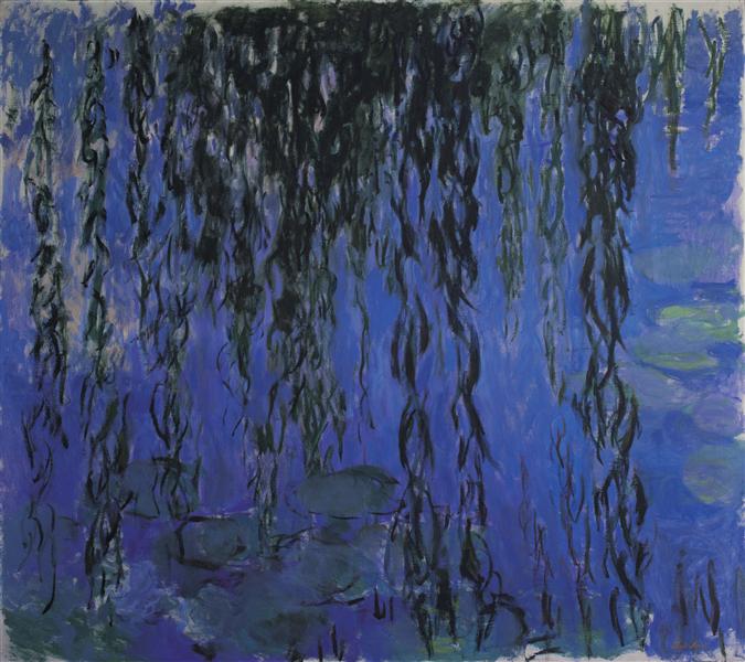 Water Lilies and Weeping Willow Branches, 1916 - 1919 - 莫內
