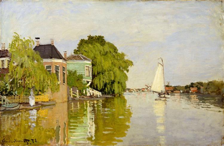 Houses on the Achterzaan, 1871 - 莫內