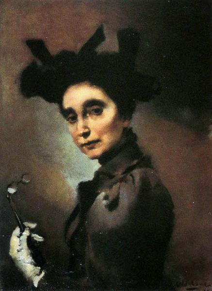 Mulher com Luneta, 1886 - Columbano Bordalo Pinheiro