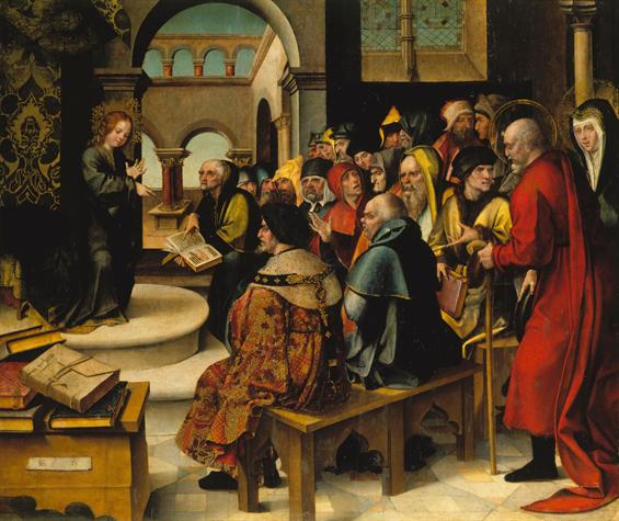 Menino Jesus entre os Doutores, 1520 - Кристобаль де Фигейреду