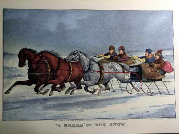 A Brush on the Snow, 1871 - Currier & Ives