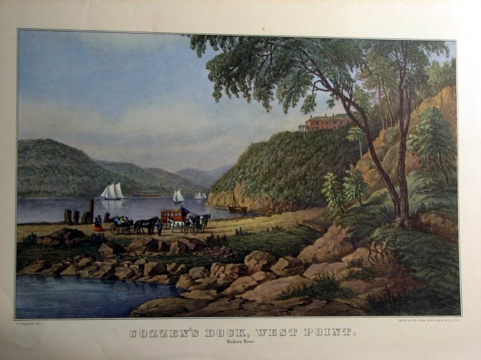 Cozzen's Dock - West Point - Куррье и Айвз