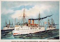 Protected steel cruiser Philadelphia, United States Navy - Currier and Ives