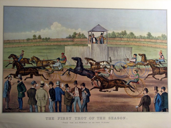 The First Trot of The Season, 1870 - Currier & Ives