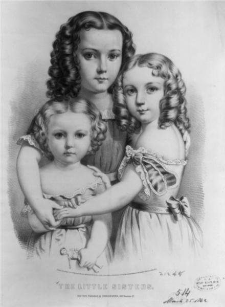 The little sisters, 1862 - Куррье и Айвз