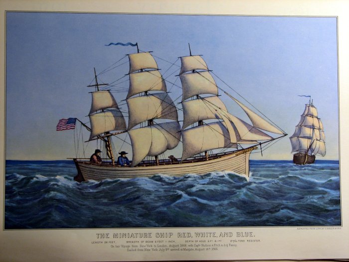 The Miniature Ship Red, White, and Blue, 1866 - Currier and Ives