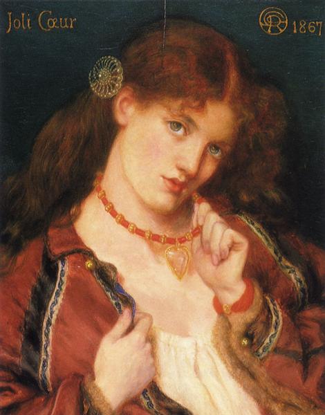 Joli Coeur (French for), 1867 - Данте Габрієль Росетті