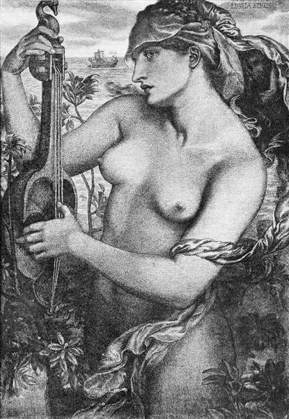 Ligeia Siren, 1873 - Данте Габриэль Россетти