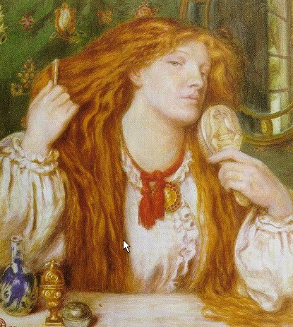 Woman Combing Her Hair, 1864 - Данте Габриэль Россетти