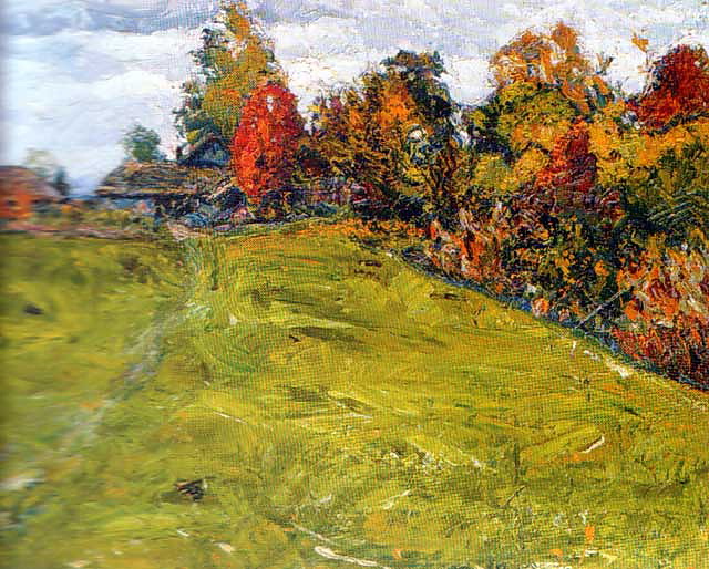 Hills near village, c.1900 - Давид Бурлюк