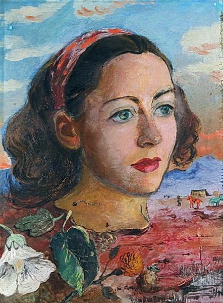 Сюрреалистический портрет, 1947 - Давид Бурлюк