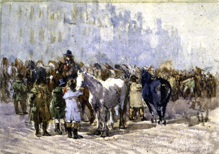 The Birmingham Horse Fair, 1849 - David Cox
