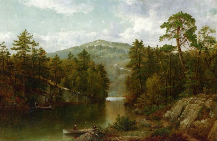 A View on Lake George, 1876 - Дэвид Джонсон