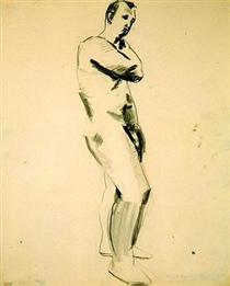 Untitled (Nude Male Figure) - David Park