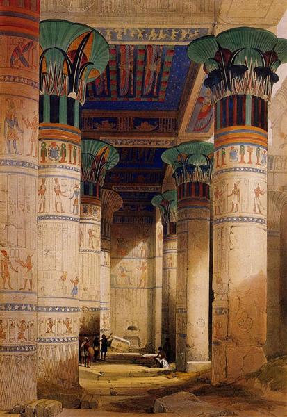 Portico of the Temple of Isis at Philae, 1851 - David Roberts