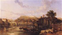 Rome, View on the Tiber Looking Towards Mounts Palatine and Aventine - Дэвид Робертс