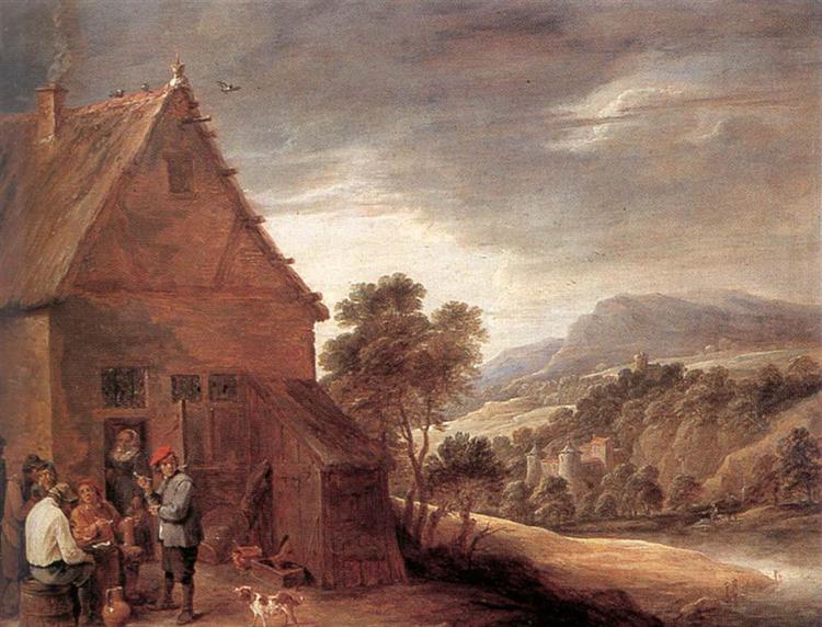 Before the Inn - David Teniers le Jeune