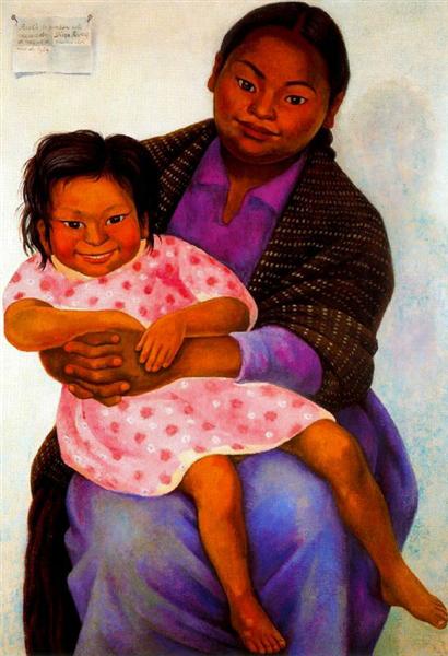Portrait of Madesta and Inesita, 1939 - Diego Rivera