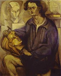 Portrait of Oscar Miestchaninoff - Diego Rivera