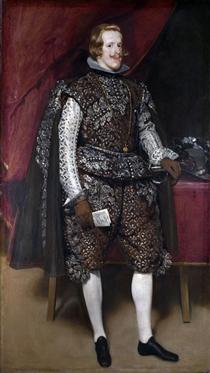 Портрет Филиппа IV в коричневом с серебром костюме - Диего Веласкес