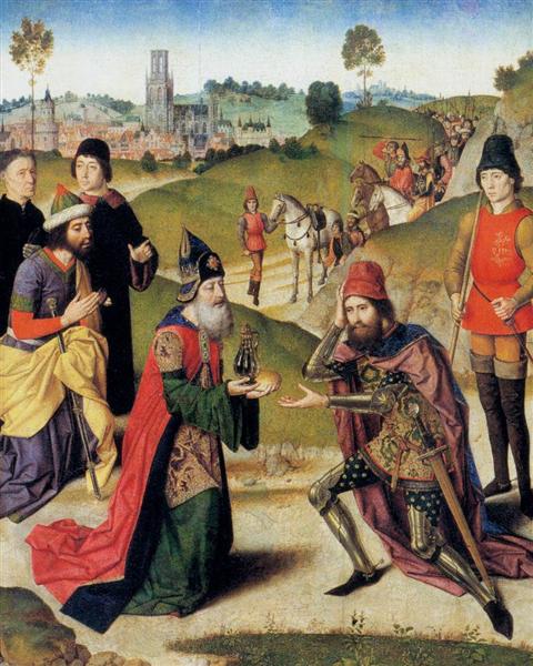 The Meeting of Abraham and Melchizedek, c.1465 - 迪里克．鮑茨