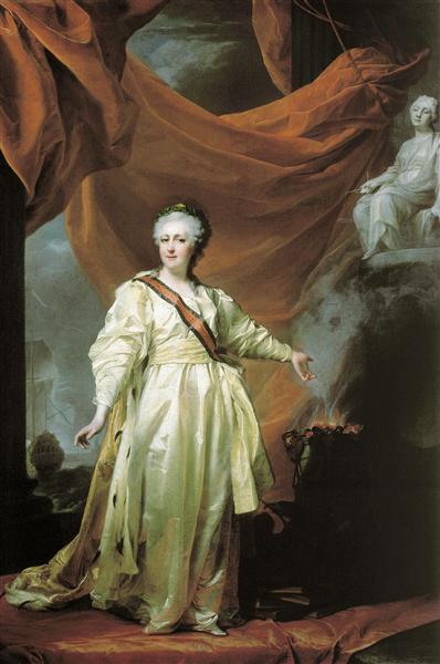 Portrait of Catherine II as Legislator in the Temple of the Goddess of Justice, c.1782 - Dmitry Levitzky