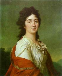 Portrait of Countess A. S. Protasova - Дмитро Левицький