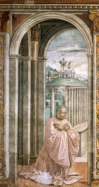 Portrait of the Donor Giovanni Tornabuoni, 1486 - 1490 - Domenico Ghirlandaio