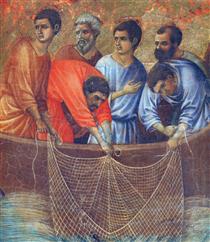 Appearance of Christ to the apostles (Fragment) - Duccio di Buoninsegna