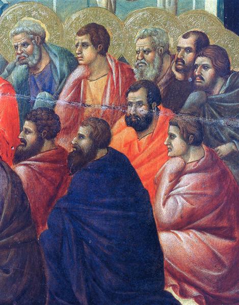 Christ preaches the Apostles (Fragment), 1308 - 1311 - Duccio