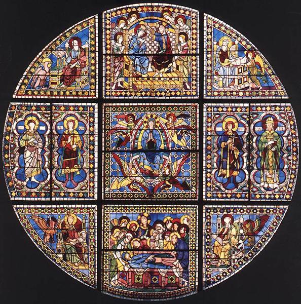 Window Showing the Death, Assumption and Coronation of the Virgin, c.1287 - 1288 - Duccio