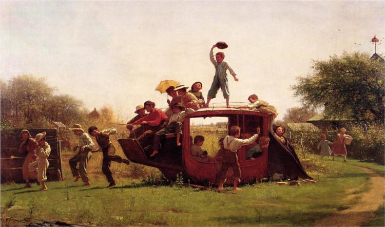 The Old Stage Coach, 1871 - Jonathan Eastman Johnson