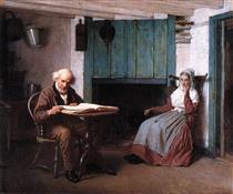 Thy Word is a Lamp unto My Feet and a Light unto My Path - Eastman Johnson
