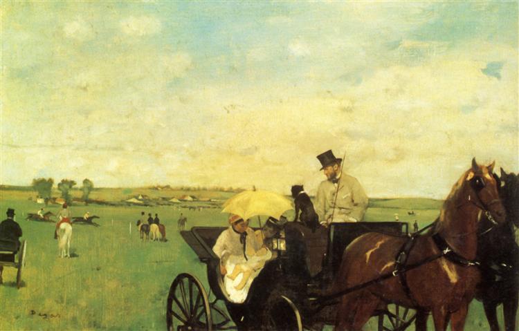 Коляска на скачках, 1872 - Эдгар Дега
