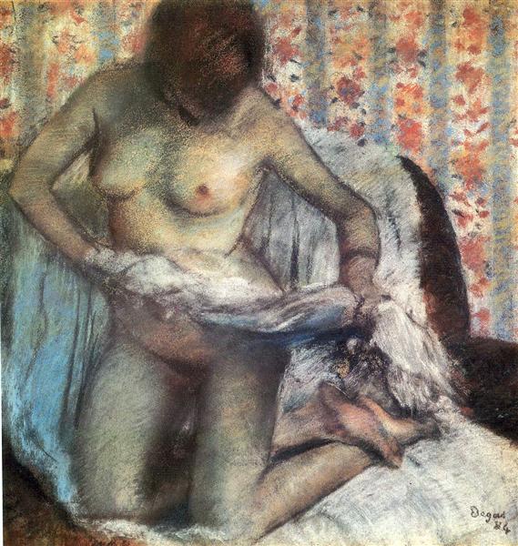 After the Bath, 1884 - Едґар Деґа
