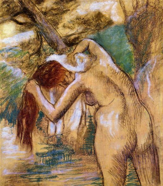 Купальщица у воды, c.1903 - Эдгар Дега