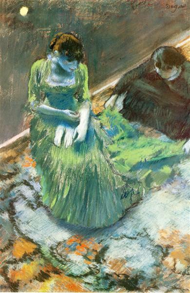 Before the Curtain Call, 1892 - Edgar Degas