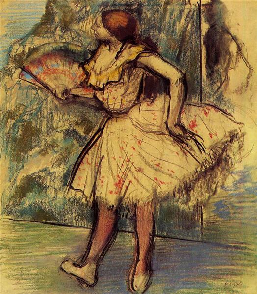 Танцовщица с веером, c.1897 - c.1901 - Эдгар Дега