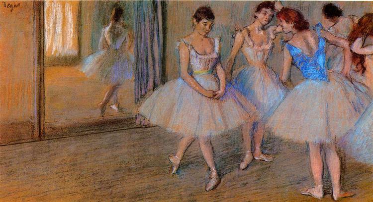 Dancers in a Studio, c.1884 - Едґар Деґа