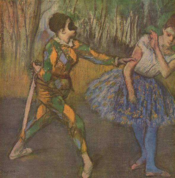 Harlequin and Colombina, 1886 - Edgar Degas