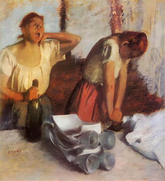 Прачки гладят, 1884 - Эдгар Дега