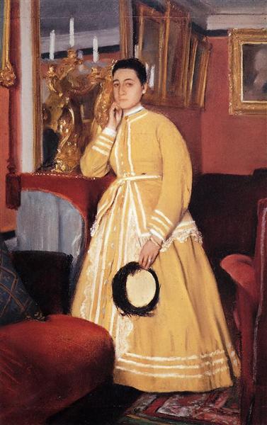 Portrait of Madame Edmondo Morbilli, born Therese De Gas, c.1869 - Едґар Деґа