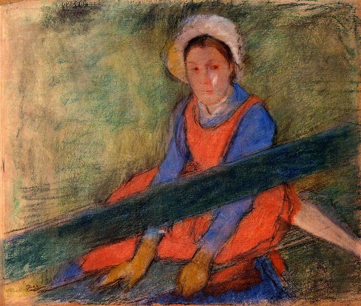 Woman Seated on a Bench, 1885 - Edgar Degas